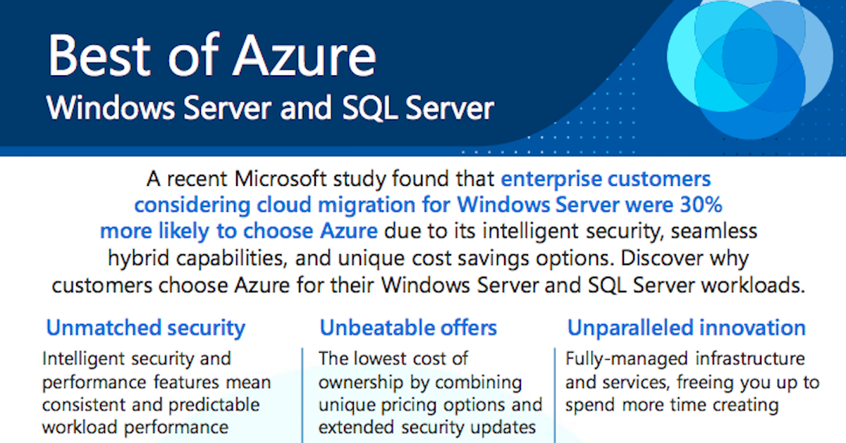 Windows y SQL Server: Lo mejor de Azure – CADE SOLUCIONES